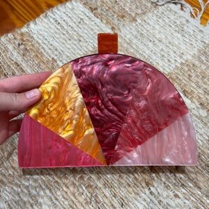 Acrylic Semi Circle Clutch